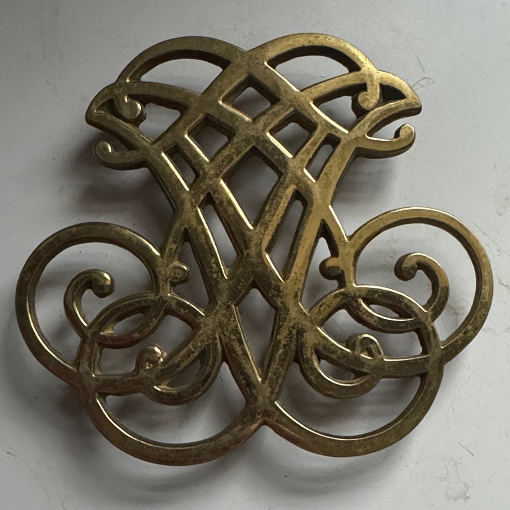 Solid brass Jefferson trivet